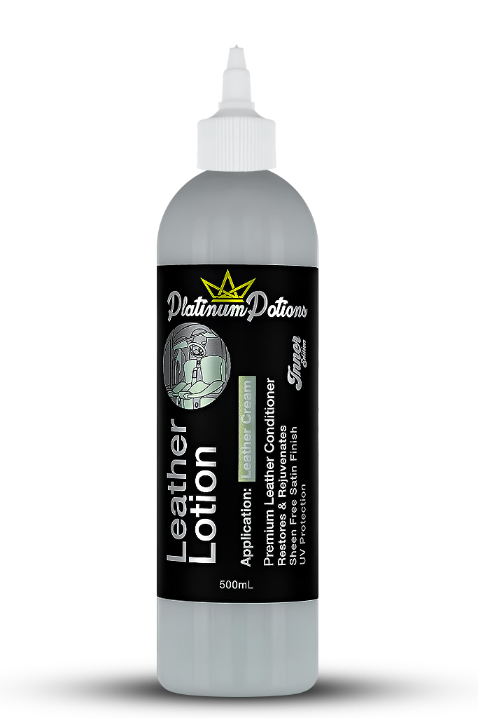 Buy Platinum Potions Leather Conditioner in Australia. Nourish, protect & restore car, bike & home leathers with a UV-safe, pH-neutral formula. Now available at MD Car Care. Fast Australia wide shipping.
