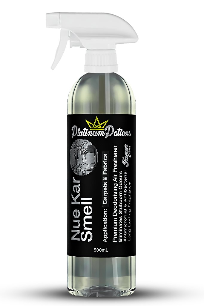 Buy Platinum Potions Nue Kar Smell Air Freshener in Australia. Enjoy a rich new car leather scent with long-lasting deodorising freshness. Clearance sale! Now available at MD Car Care. Fast Australia wide shipping.