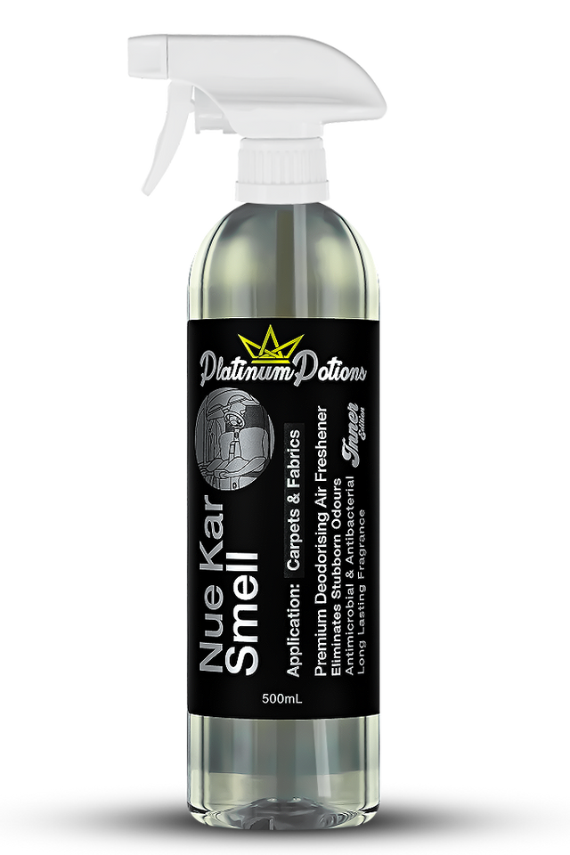 Buy Platinum Potions Nue Kar Smell Air Freshener in Australia. Enjoy a rich new car leather scent with long-lasting deodorising freshness. Clearance sale! Now available at MD Car Care. Fast Australia wide shipping.
