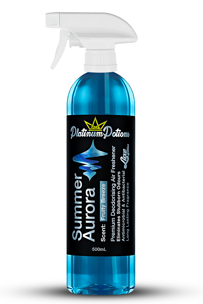 Shop Platinum Potions Summer Aurora Air Freshener in Australia. Breezy blend of lime, vanilla & lilac delivers long-lasting freshness for cars & interiors. Now available at MD Car Care. Fast Australia wide shipping.