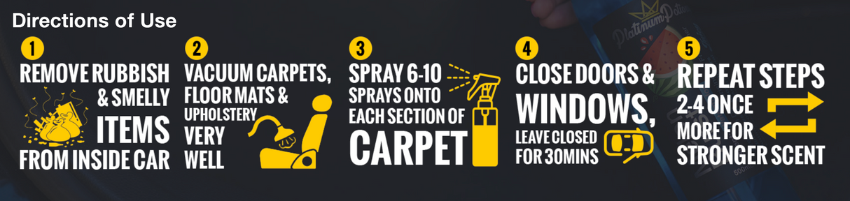 Shop Platinum Potions Vanilla Dreams Air Freshener in Australia. Rich Tahitian vanilla scent, long-lasting odour eliminator for cars, homes & carpets. Now available at MD Car Care. Fast Australia wide shipping.