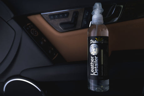 Buy Platinum Potions Leather Detailer in Australia. Quick, pH-neutral spray to clean, protect & maintain car leather with UV & anti-bacterial protection. Now available at MD Car Care. Fast Australia wide shipping.