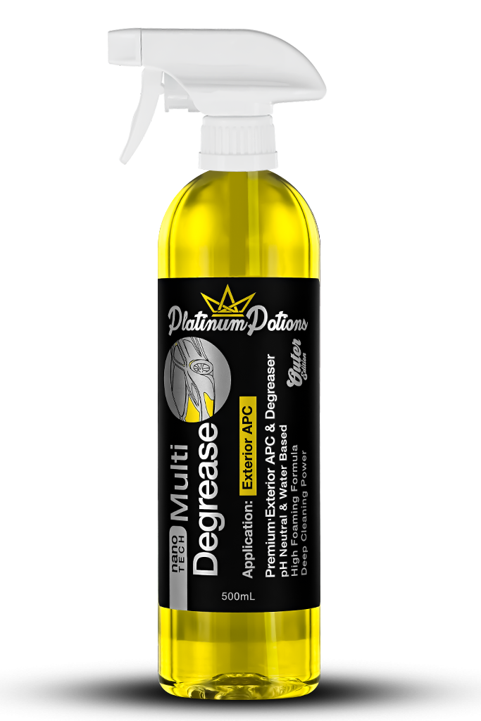 Buy Platinum Potions Multi Degrease in Australia. Powerful pH-neutral car degreaser & APC for engine bays, wheels & trims. Safe, high-foaming formula. Now available at MD Car Care. Fast Australia wide shipping.