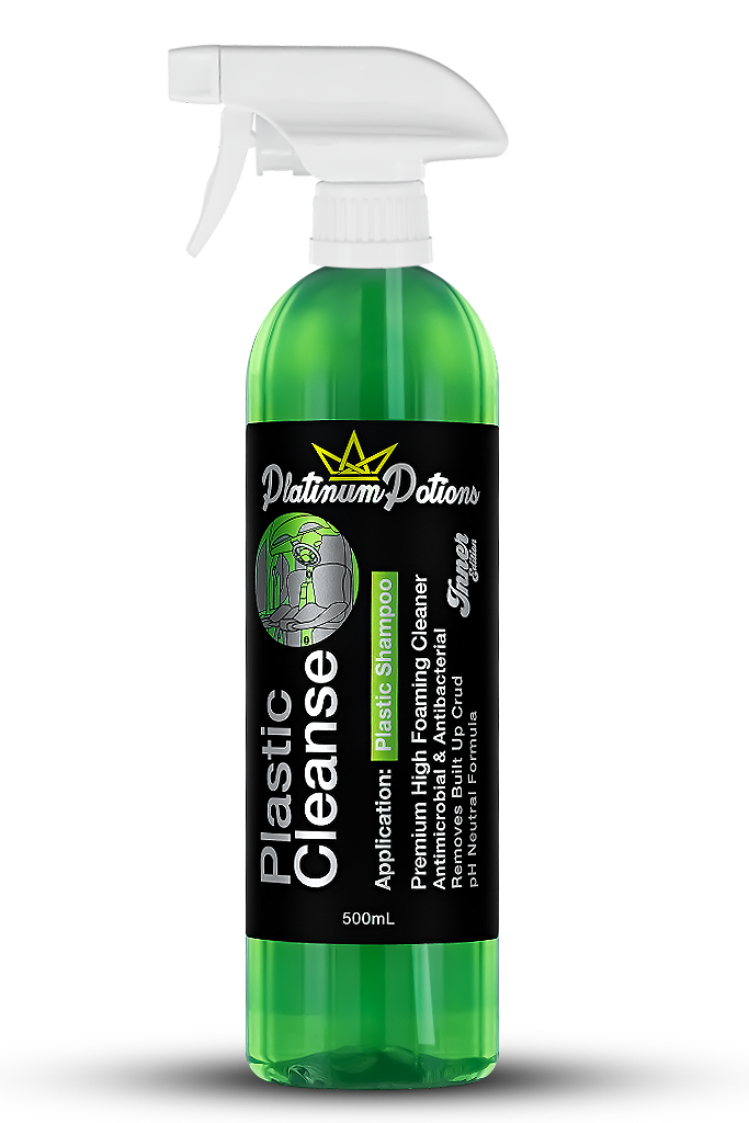 Buy Platinum Potions Plastic Cleanse in Australia. Deep clean interior plastics with a pH-neutral, anti-bacterial formula for a crisp, streak-free OEM+ finish.Now available at MD Car Care. Fast Australia wide shipping.