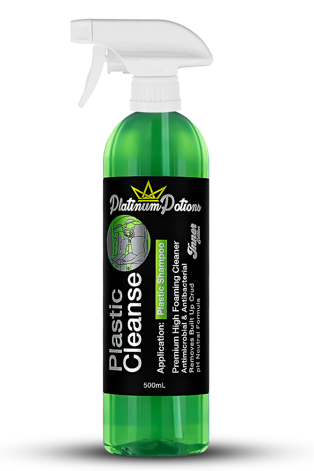 Buy Platinum Potions Plastic Cleanse in Australia. Deep clean interior plastics with a pH-neutral, anti-bacterial formula for a crisp, streak-free OEM+ finish.Now available at MD Car Care. Fast Australia wide shipping.