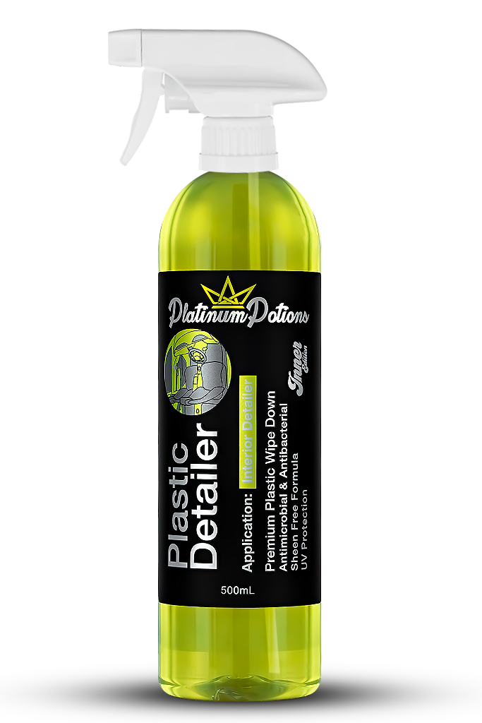 Shop Platinum Potions Plastic Detailer in Australia. Clean, protect and refresh interior plastics with a pH-neutral, anti-bacterial, UV-protective formula. Now available at MD Car Care. Fast Australia wide shipping.