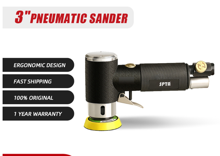 High-speed Random Orbit Mini Air Polisher/Sander Kit with 1", 2", 3" backing plates. Ideal for car detailing, sanding, polishing & buffing in Australia. Now available at MD Car Care. Fast Australia wide shipping.