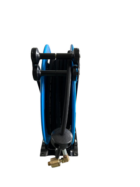 Durable 15m retractable metal braided hydraulic hose reel. High-pressure, safe, flexible – ideal for workshops, industrial & commercial use in Australia. Now available at MD Car Care. Fast Australia wide shipping.