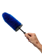 Soft bristle car rim cleaning brush with bendable handle for deep wheel cleaning, available in small, medium & large sizes.