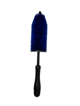 Soft bristle car rim cleaning brush with bendable handle for deep wheel cleaning, available in small, medium & large sizes.