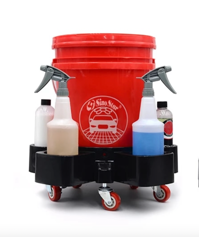 Buy Rolling Bucket Dolly in Australia – fits 15L & 20L pails. Heavy-duty, 360° swivel wheels, toe locks & durable design. Perfect for car wash & detailing pros. Now available at MD Car Care. Fast Australia wide shipping.