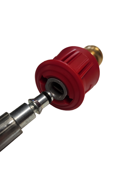 Buy Ryobi to 3/8" QC Female Adapter in Australia – metal click-in fitting for Ozito & Mechpro hoses. Ideal for short gun conversions, up to 3600 PSI. Now available at MD Car Care. Fast Australia wide shipping.