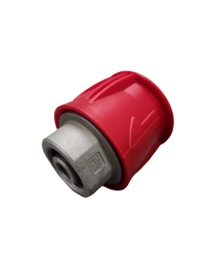 Buy Ryobi to M22 Adapter in Australia – metal click-in fitting for Ozito hoses. Ideal for short gun conversions & foam cannons. 3600 PSI rated, red finish. Now available at MD Car Care. Fast Australia wide shipping.