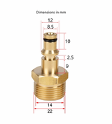 Ryobi to M22 Brass Fitting- Pressure Washer Adapter. Now available at MD Car Care. Fast Australia wide shipping.
