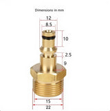 Ryobi to M22 Brass Fitting- Pressure Washer Adapter. Now available at MD Car Care. Fast Australia wide shipping.