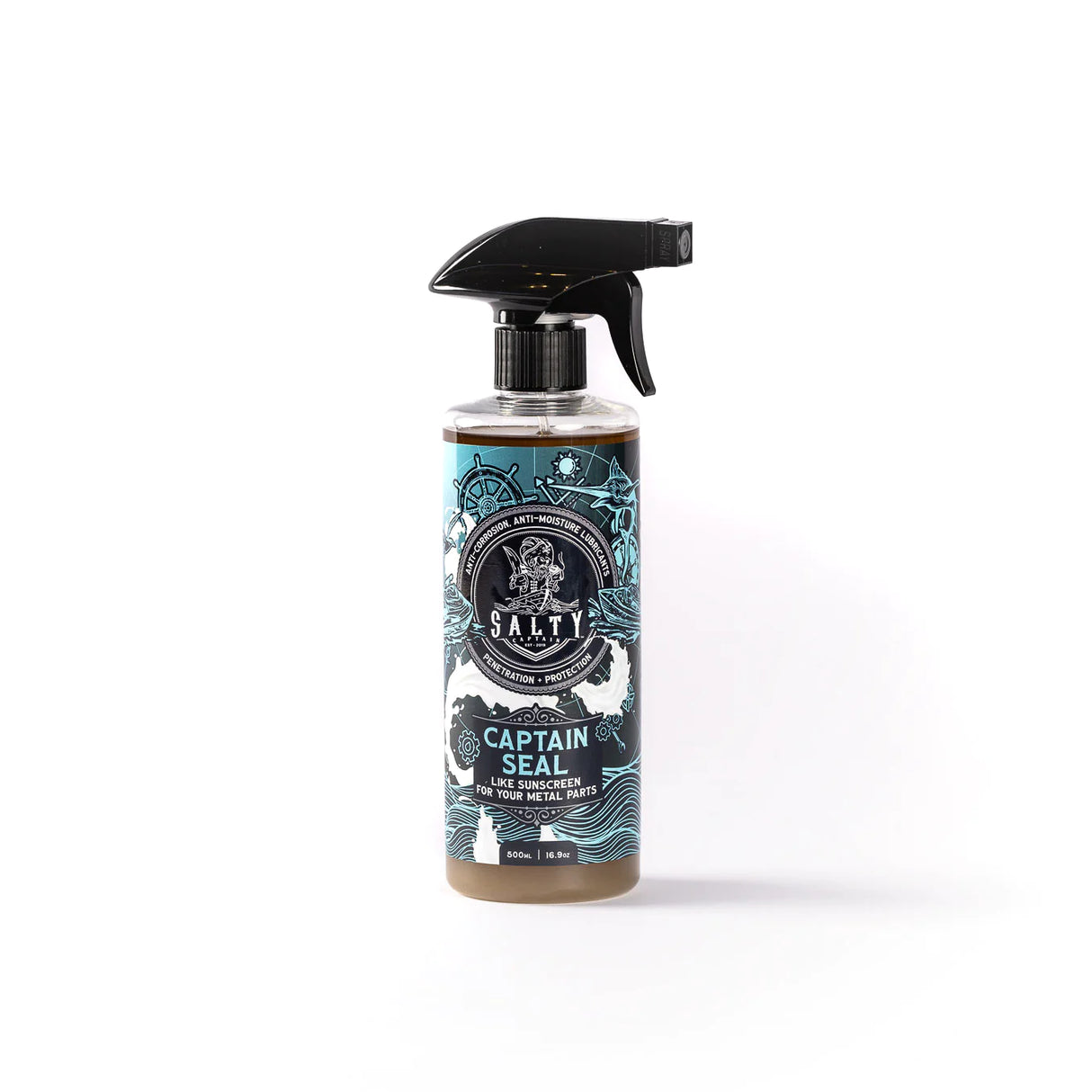Buy Salty Captain's Captain Seal Lanolin Spray 500ml – Australian-made corrosion protection for boats, trailers & vehicles. Waterproof & long-lasting seal. Now available at MD Car Care. Fast Australia wide shipping.
