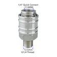 1/4" Quick Connect Female - G1/4 Male Thread stainless Steal