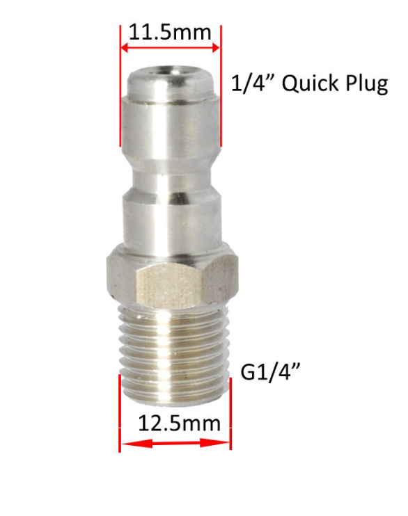1/4" Male Quick Connect Adapter For Snow Foam Cannon (long)