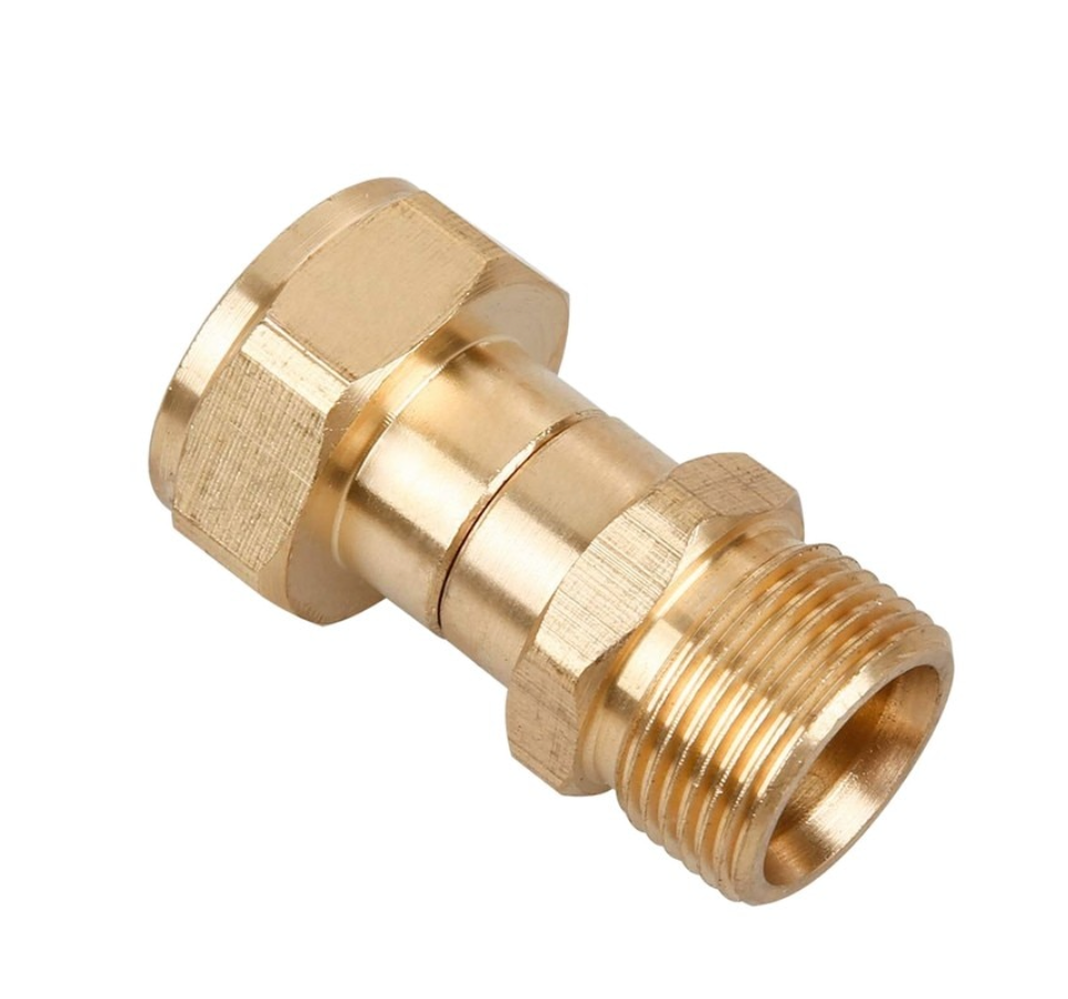 Swivel Joint Male M22/15mm to Female M22 for Pressure Washer Gun