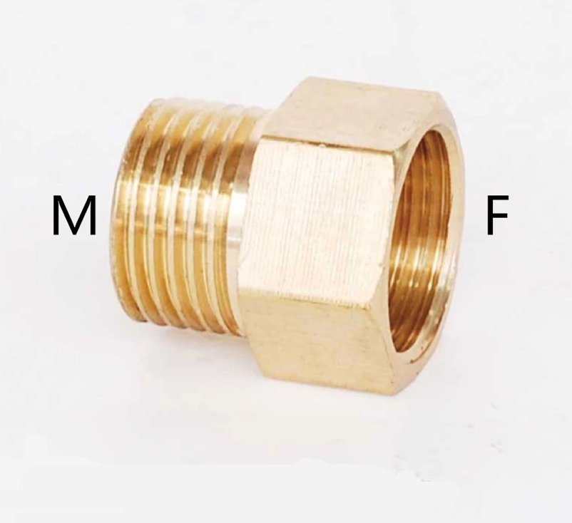 M14 Female - 1/4" Male Brass Adapter