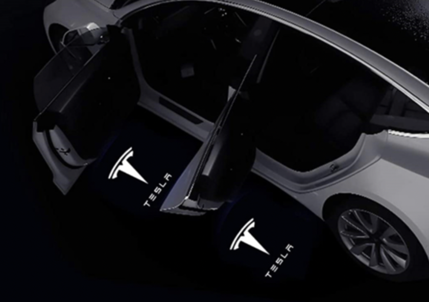 Led Door Laser Tesla LOGO Projection Lamp