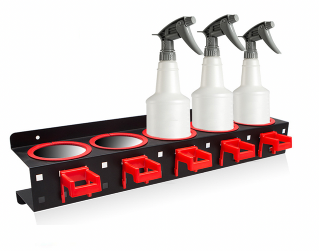 Spray Bottle Holder Rack | Wall Mounted Car Detailing Organiser | AU