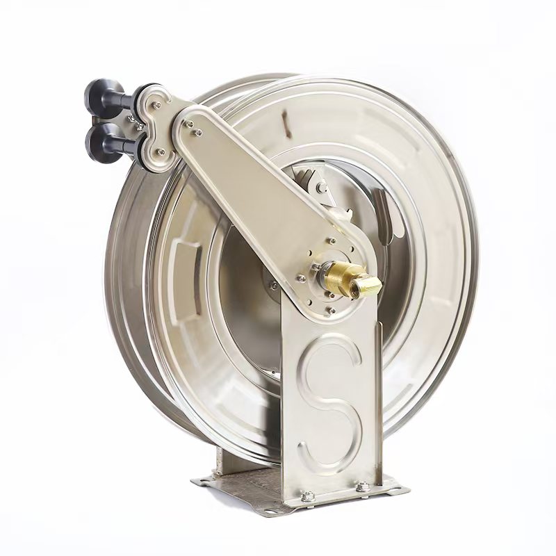 Retractable Pressure Washer Auto Rewind Hose Reel 20m Stainless Steel