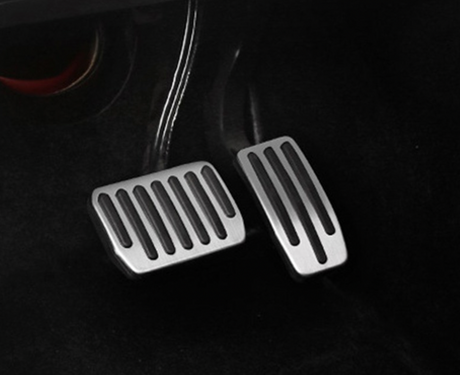 Tesla Model 3 & Y Aluminium Pedal Covers, Brake & Accelerator. Now available at MD Car Care. Fast Australia wide shipping.