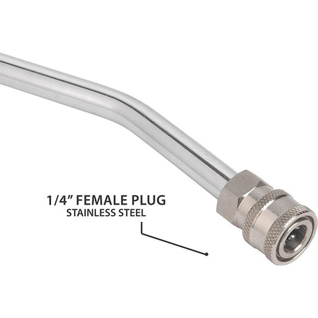 Bent Extension Wand Plastic - 1/4 Inch Quick Connect 50cm