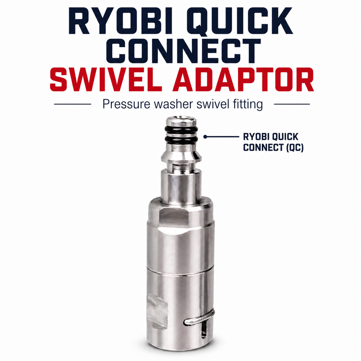 MD Car Care Pressure Washer Anti-Winding Swivel Adaptor – 3/8″ QC & Ryobi QC
