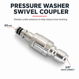 MD Car Care Pressure Washer Anti-Winding Swivel Adaptor – 3/8″ QC & Ryobi QC