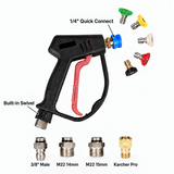 Pro Short Pressure Washer Gun with Swivel - High Pressure Water Handle