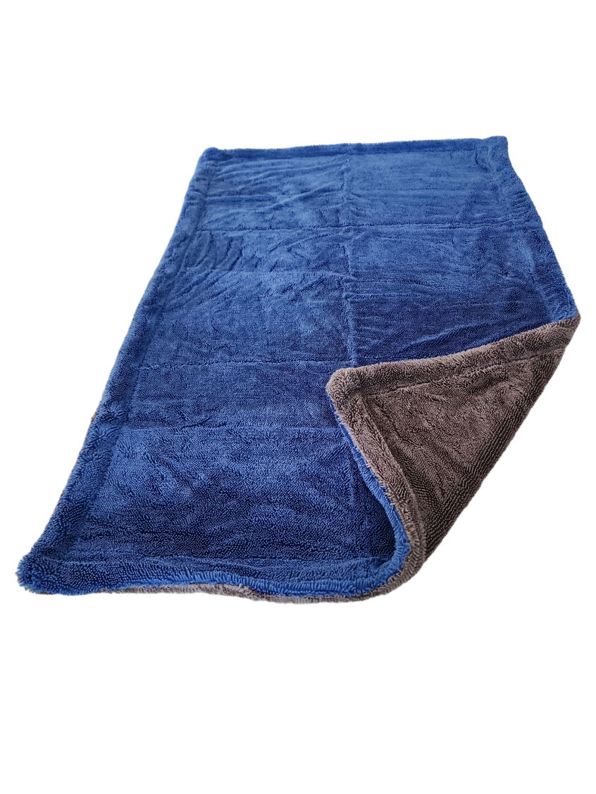 Twisted Loop Drying Towel Blue/Grey 50cmx80cm