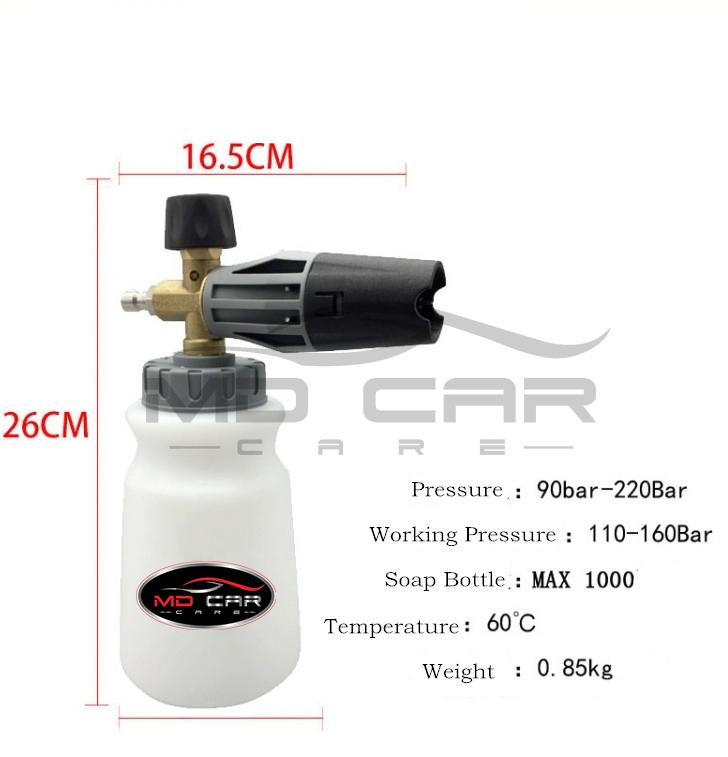 Pressure Washer Foam Cannon Durable 1000ml 1/4 Interface Foam Cannon High  Pressure Soap Foamer Foam
