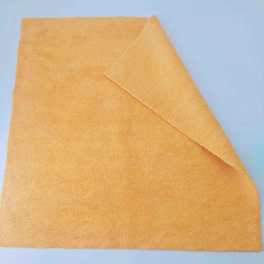 Low Pile Orange Microfibre Towel 40cm x 40cm - 10pk