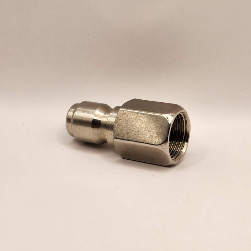 3/8" thread to 3/8" male quick connect brass