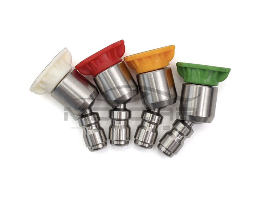 360 Degree 1/4" Stainless Steel Quick Connect Nozzles - 4pk
